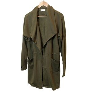Vernacular Boutique Dark Green Cardigan Wrap Long Sleeve Sweater